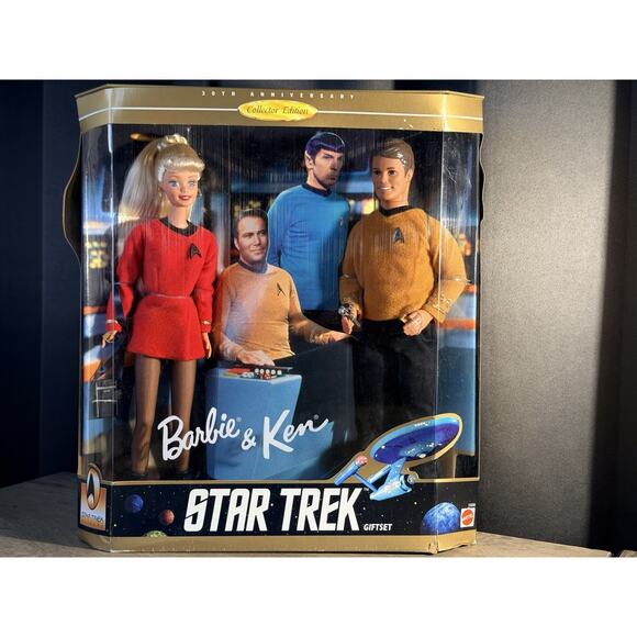 30th Anniversary Collector Edition Barbie And Ken Star Trek Gift Set (Unopened) - Picture 1 of 12